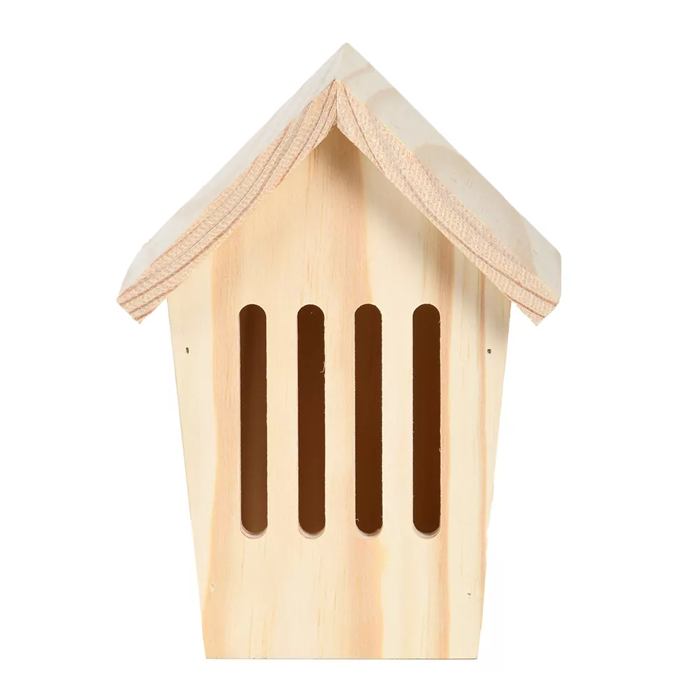 vlinder huisje van hout voorkant