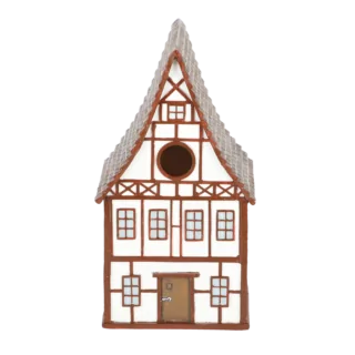 wit vakwerk vogel huis voorkant
