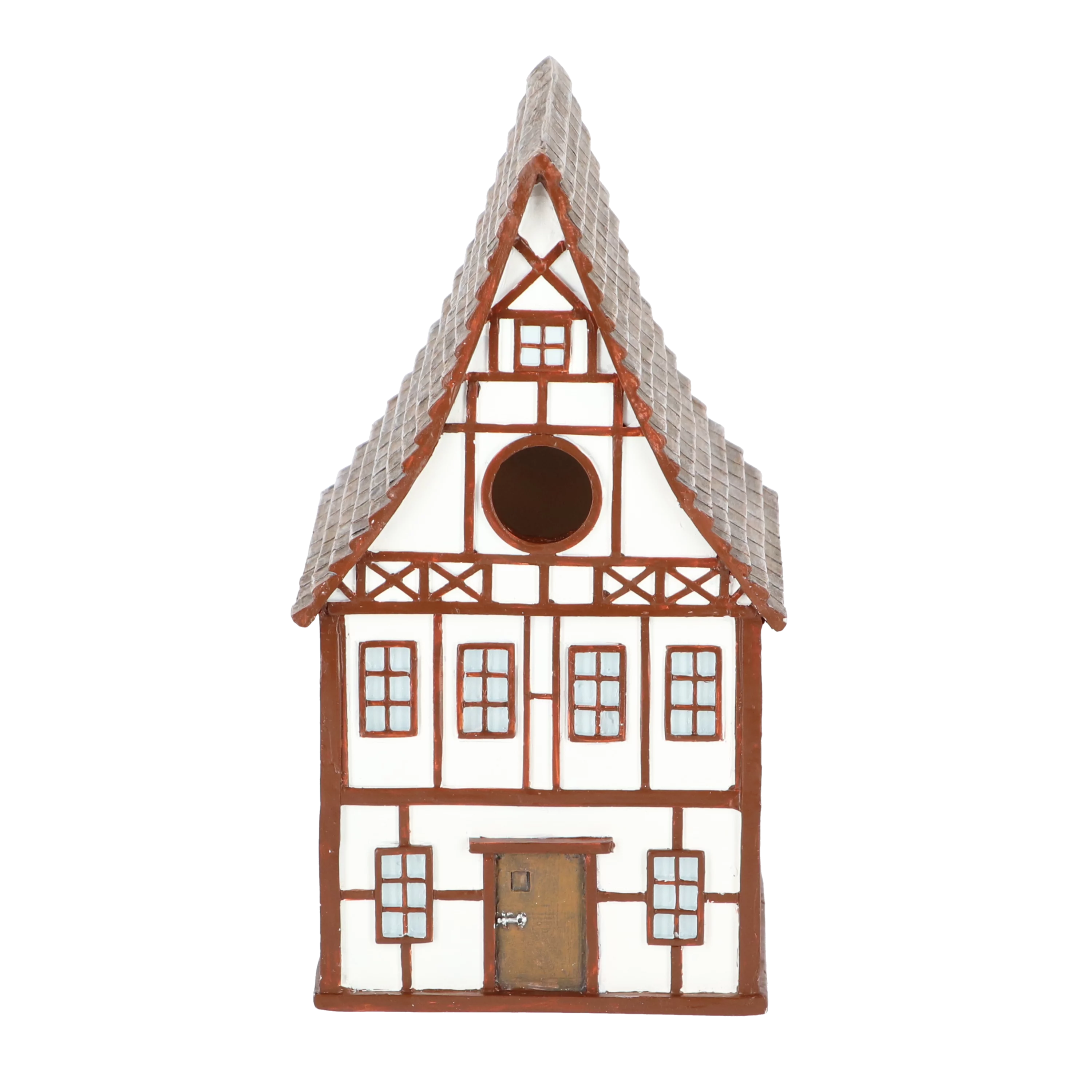 wit vakwerk vogel huis voorkant