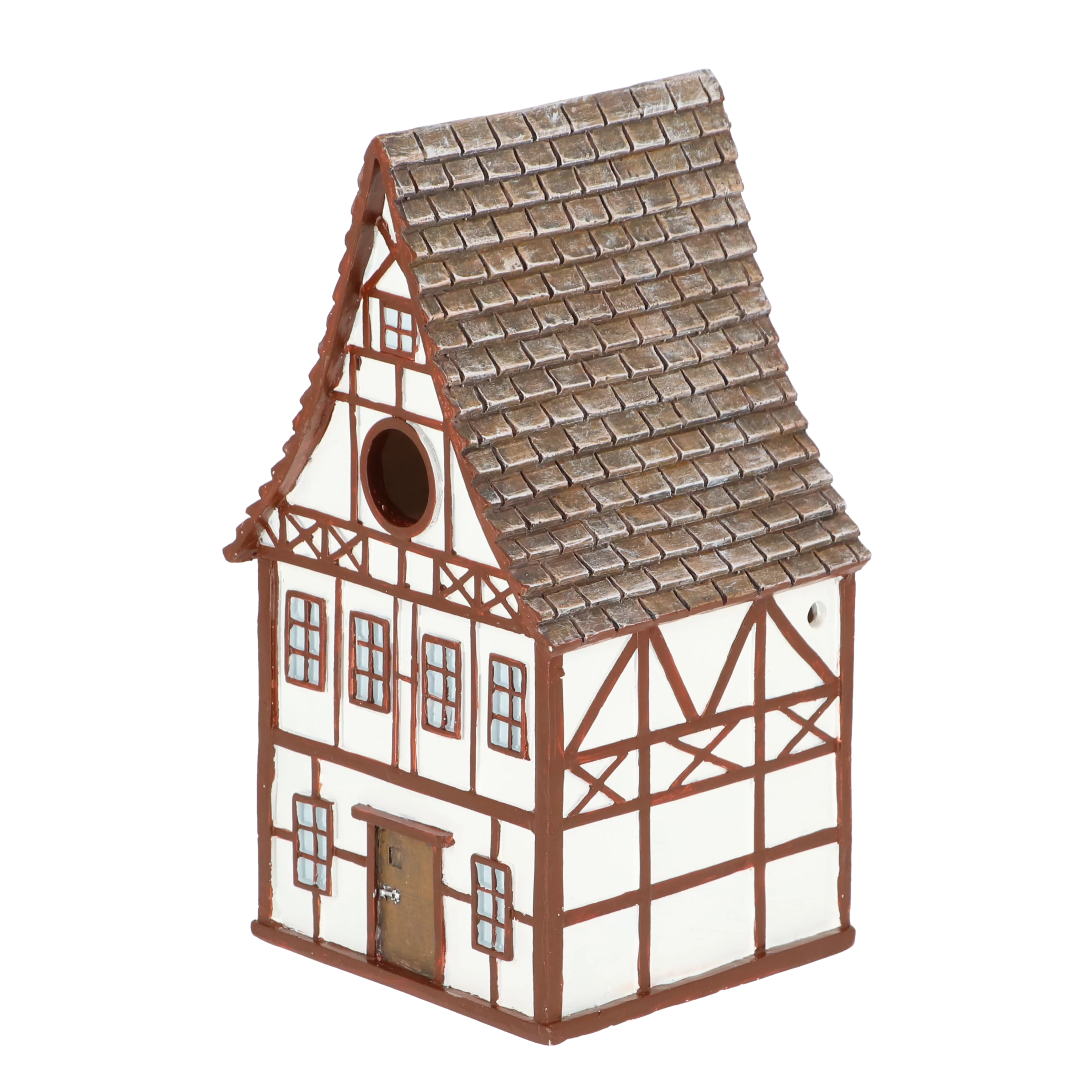 wit vakwerk vogel huis voorkant