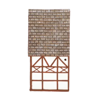 wit vakwerk vogel huis zijkant