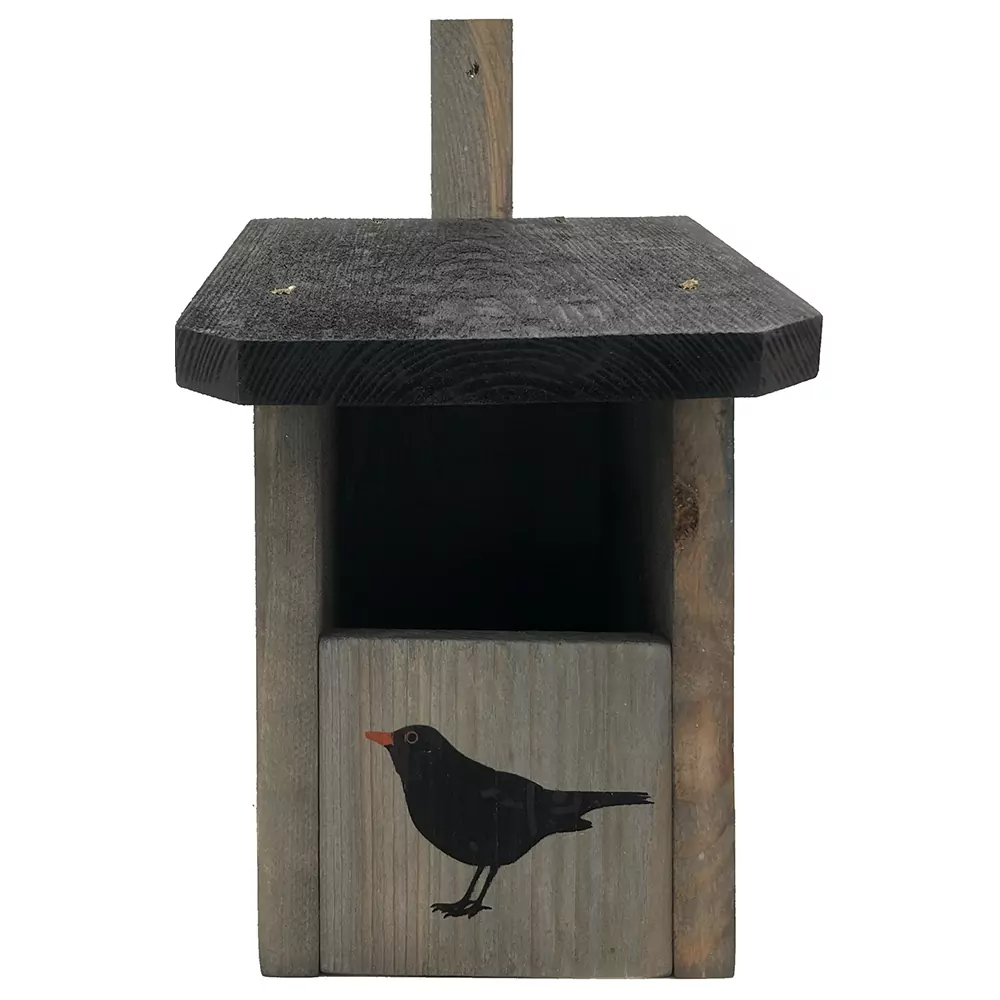 Halfhol - Roodborstje Grijs Met Vogel - Afbeelding 2