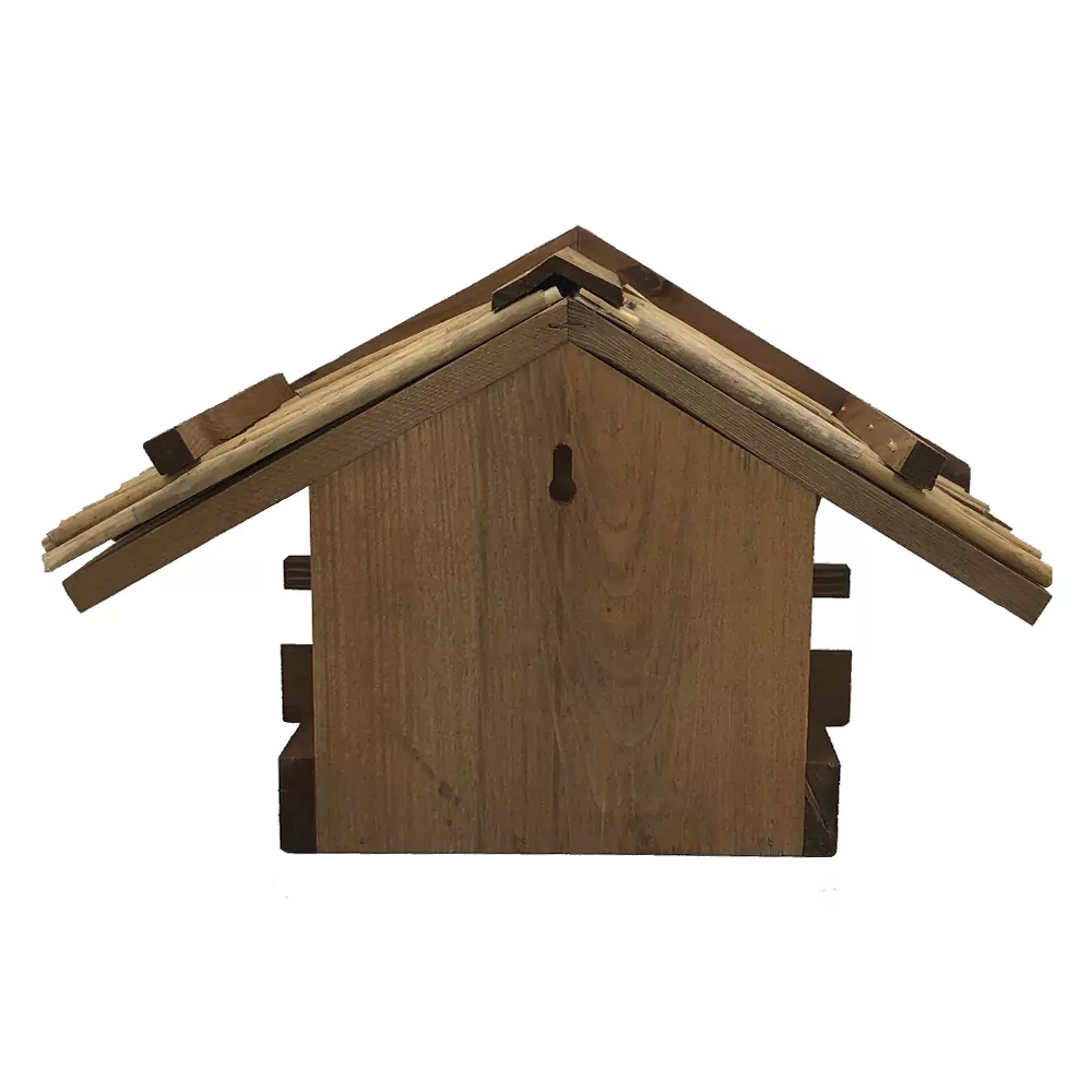 Hangend voederhuis - Stro dak - Hout - Afbeelding 4
